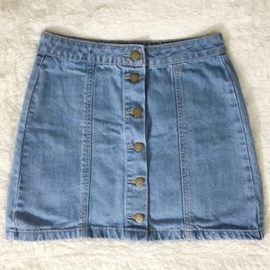 Denim Mini-Skirt with Buttons